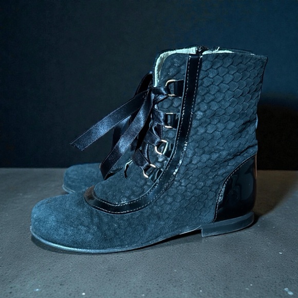 Petite Maison Kids Rusalka black leather boots sz 28 / us 11 - Picture 11 of 11